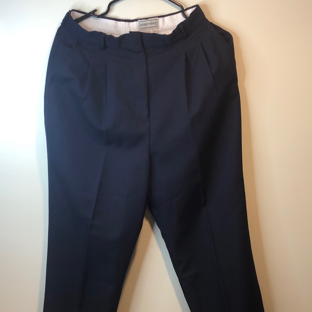ASHLEY BROOKE Navy Blue Women's Trousers